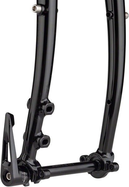 Disc Trucker Fork - 26" 1-1/8" Straight 100x12 mm Thru-Axle Steel Disc BLK - Bicycle Warehouse