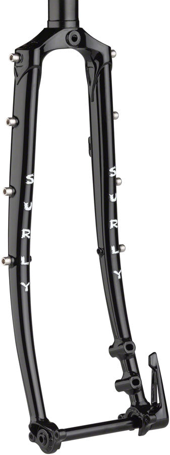 Disc Trucker Fork - 26" 1-1/8" Straight 100x12 mm Thru-Axle Steel Disc BLK - Bicycle Warehouse