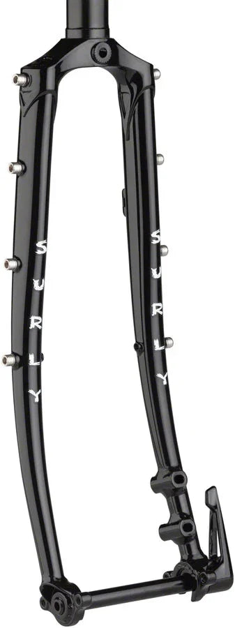 Disc Trucker Fork - 26" 1-1/8" Straight 100x12 mm Thru-Axle Steel Disc BLK - Bicycle Warehouse