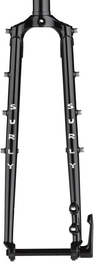 Disc Trucker Fork - 700c 1-1/8" Straight 100x12 mm Thru-Axle Steel Disc BLK - Bicycle Warehouse