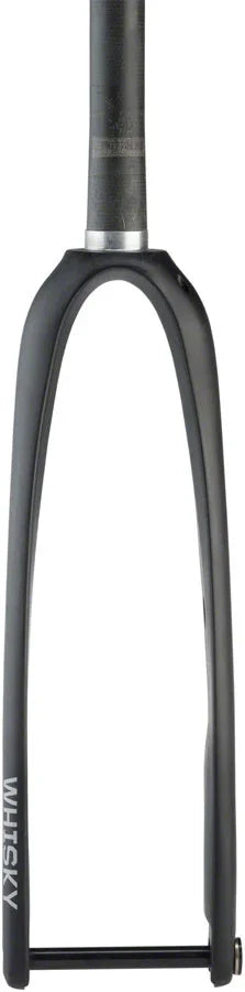 WHISKY No.9 RD Fork - 12mm Thru-Axle 1-1/4" Tapered Carbon Steerer Flat Mount Disc Matte BLK - Bicycle Warehouse