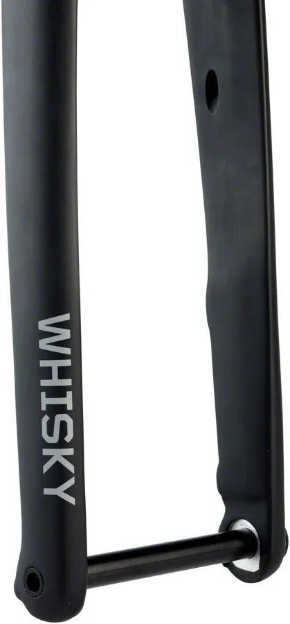 WHISKY No.9 RD Fork - 12mm Thru-Axle 1-1/4" Tapered Carbon Steerer Flat Mount Disc Matte BLK - Bicycle Warehouse