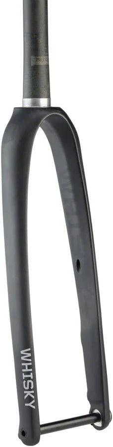 WHISKY No.9 RD Fork - 12mm Thru-Axle 1-1/4" Tapered Carbon Steerer Flat Mount Disc Matte BLK - Bicycle Warehouse