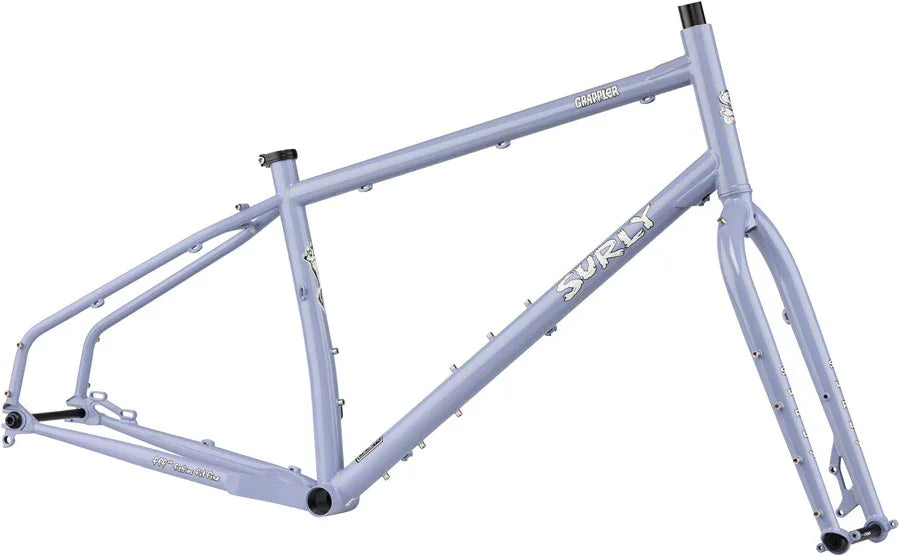 Grappler Frameset - 27.5" Steel Purple Dust Bunny Medium - Bicycle Warehouse