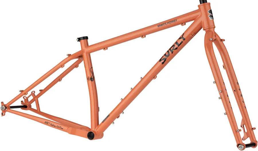 Karate Monkey Frameset - 27.5" Steel Peach Salmon Sundae X-Small - Bicycle Warehouse