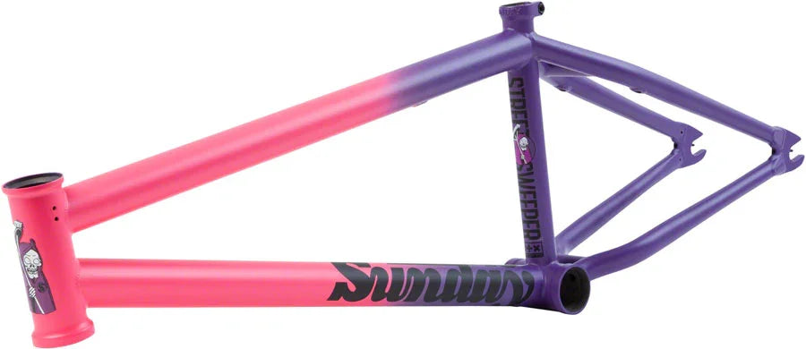 Street Sweeper BMX Frame - 20.75" TT Pink/Purple - Bicycle Warehouse
