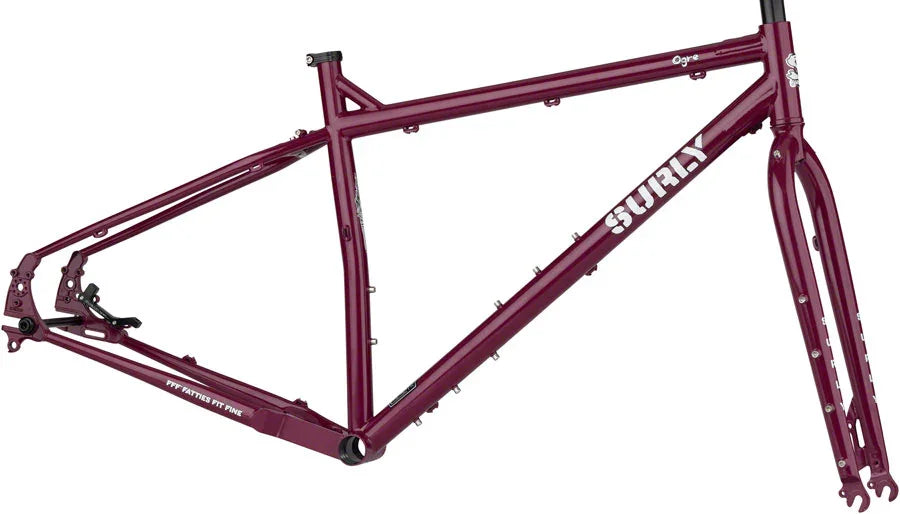 Ogre Frameset - 29" Steel Fermented Plum Large - Bicycle Warehouse