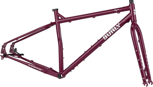 Ogre Frameset - 29" Steel Fermented Plum X-Large - Bicycle Warehouse