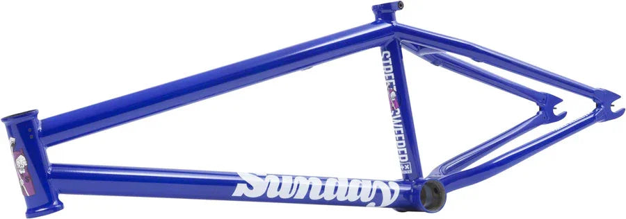 Street Sweeper BMX Frame - 21" TT Gloss Metallic Blue - Bicycle Warehouse