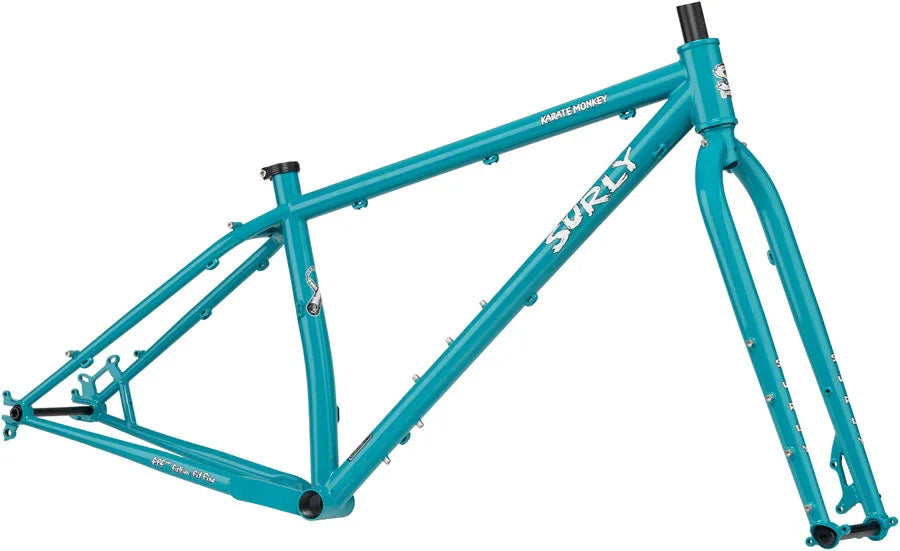 Karate Monkey Frameset - 27.5" Steel Lost at Sea Blue Blue X-Small - Bicycle Warehouse