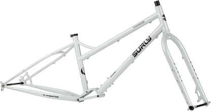 Moonlander Fat Tire Bike Frameset - 24" Steel Lunar Dust Gray Small - Bicycle Warehouse
