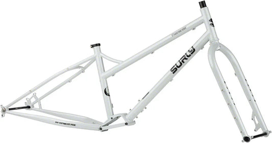Moonlander Fat Tire Bike Frameset - 24" Steel Lunar Dust Gray Large - Bicycle Warehouse