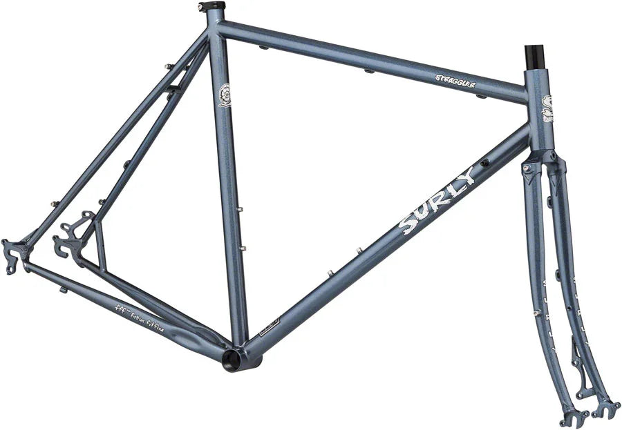 Straggler Frameset - 650b Steel Cold Steel Blue 46cm - Bicycle Warehouse