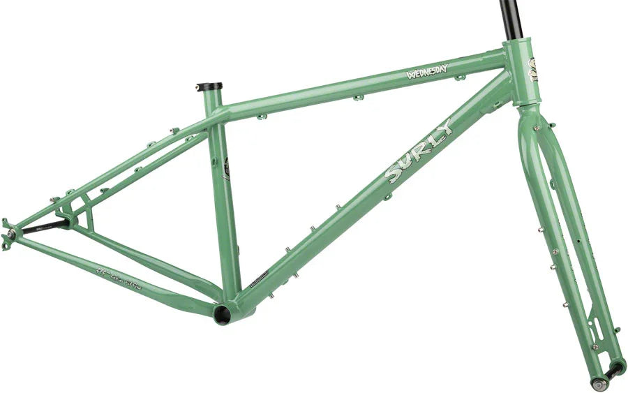 Wednesday Fat Bike Frameset - 26" Steel Shangri-La Green Small - Bicycle Warehouse