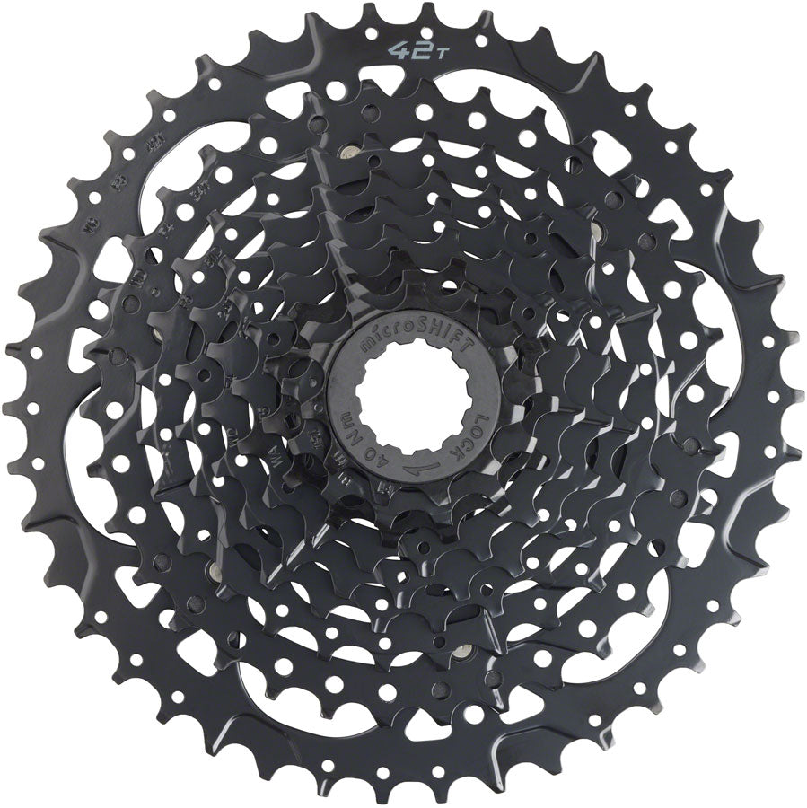 microSHIFT ADVENT E-Series Cassette - 9 Speed, 11-42t, ED Coated - Cassettes - Bicycle Warehouse