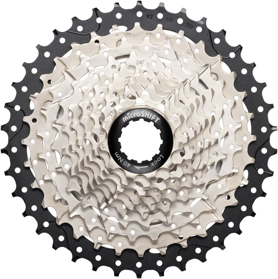 Sword Cassette - 10-Speed 11-38t Alloy Spider Satin Nickel - Bicycle Warehouse