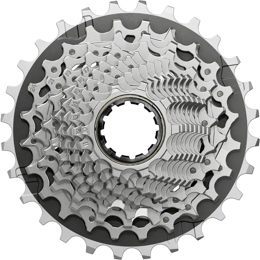SRAM Force XG-1270 Cassette - 12-Speed 10-28t Silver For XDR Driver Body E1 - Bicycle Warehouse