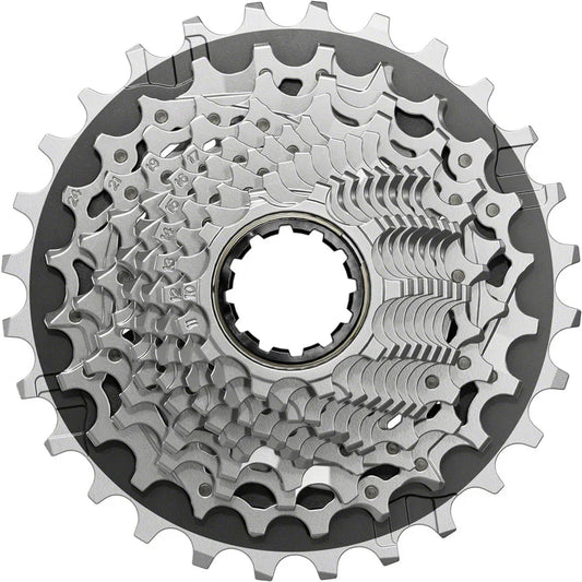 SRAM Force XG-1270 Cassette - 12-Speed 10-28t Silver For XDR Driver Body E1 - Bicycle Warehouse