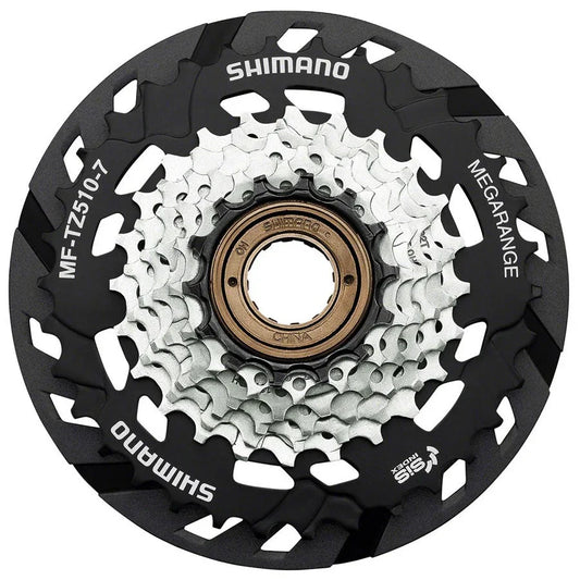 Shimano MF-TZ510-7-CP Multi-Speed Freewheel - 7-Speed, 14-34t - Cassettes - Bicycle Warehouse