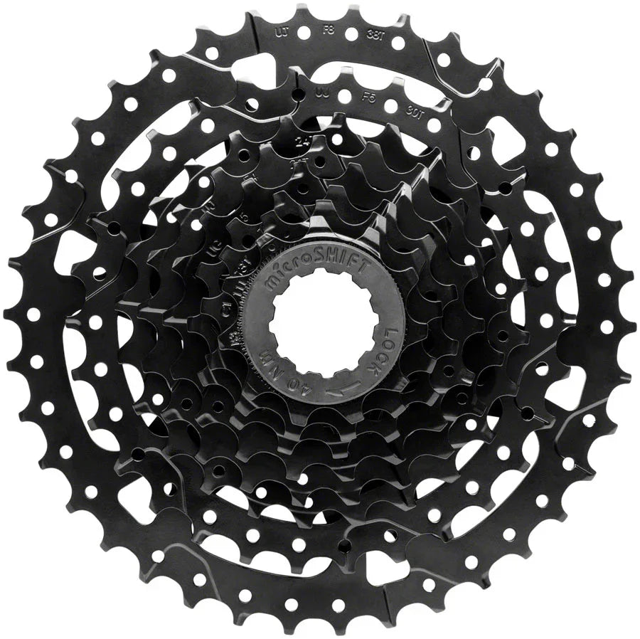 Acolyte Super Short Cassette - 8 Speed 11-38t Black ED Coated - Bicycle Warehouse