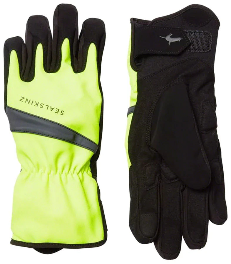 Bodham Waterproof Gloves - Yellow/Black Full Finger Medium - Bicycle Warehouse