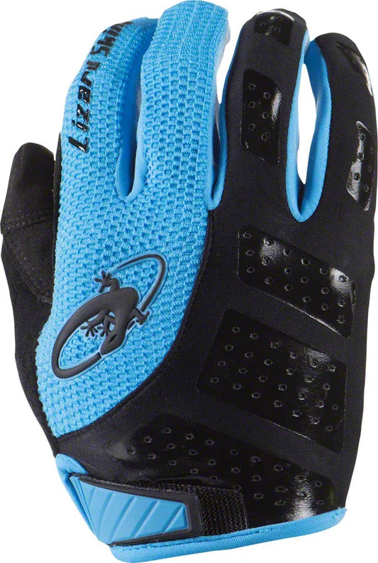 Monitor SL Gloves - Jet Black/Electric Blue Full Finger Medium - Bicycle Warehouse