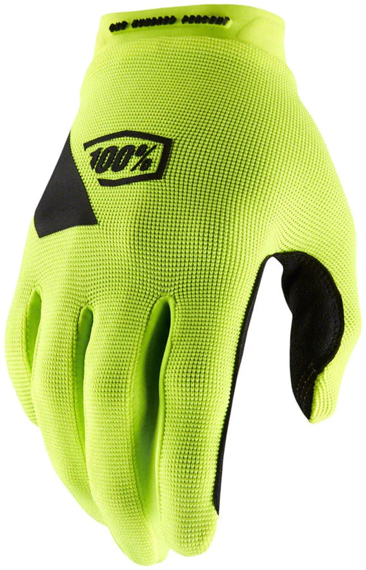 Ridecamp Gloves - Flourescent Yellow/Black Full Finger Womens Small - Bicycle Warehouse