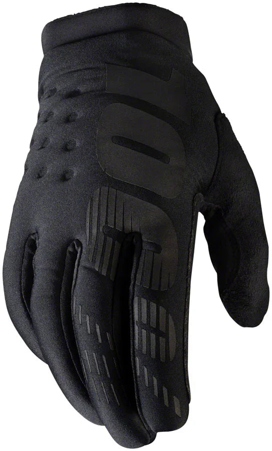 100% Brisker Gloves - Black Mens 2X-Large - Bicycle Warehouse