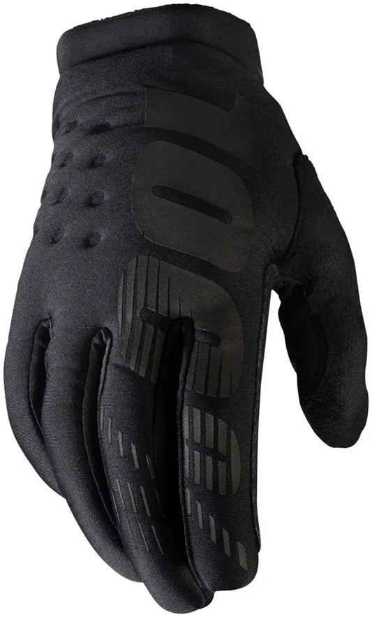 100% Brisker Gloves - Black Mens 2X-Large - Bicycle Warehouse