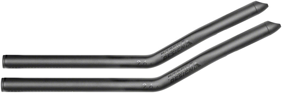 Profile Design 26a Aluminum Aerobar Extensions - Aluminum 400mm Black - Bicycle Warehouse