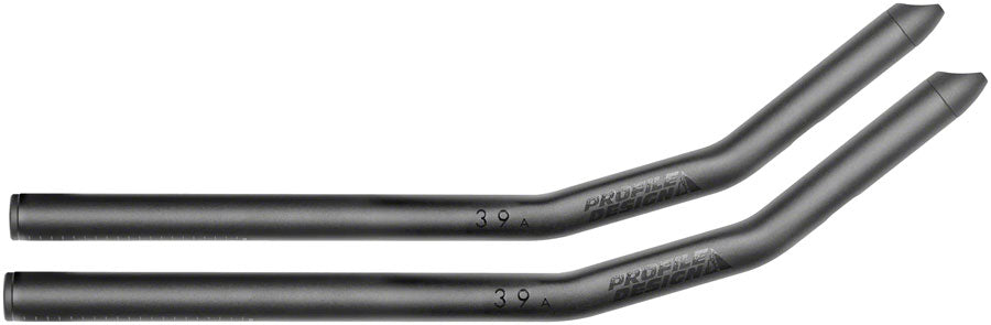 Profile Design 39a Aluminum Aerobar Extensions - Aluminum 400mm Black - Bicycle Warehouse