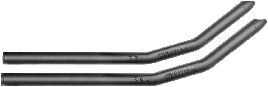 Profile Design 39a Aluminum Aerobar Extensions - Aluminum 400mm Black - Bicycle Warehouse