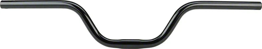 High-Rise Bar 100mm Rise w/ 15d Sweep Black - Bicycle Warehouse