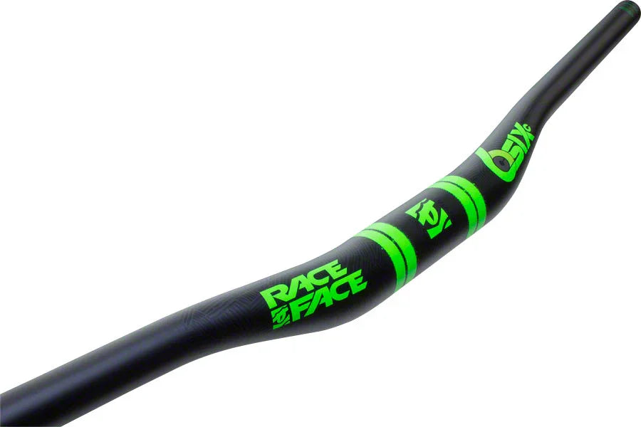 RaceFace SIXC Carbon Riser Handlebar: 35 x 820mm 20mm Rise Green - Bicycle Warehouse