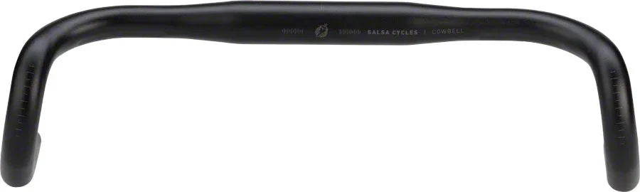 Cowbell Drop Handlebar - Aluminum 31.8mm 42cm Black - Bicycle Warehouse
