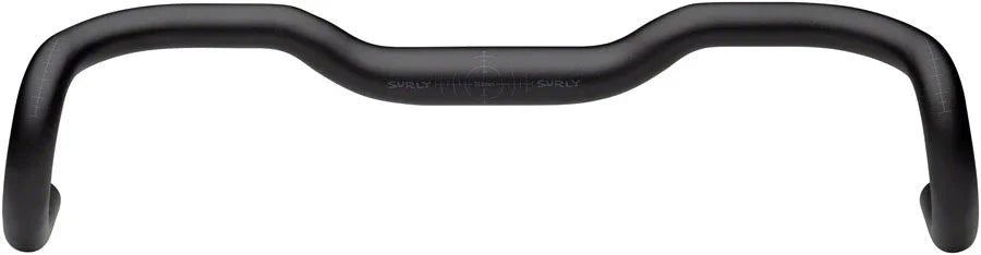 Truck Stop Bar Handlebar - 31.8mm Clamp 42cm Width 30mm Rise Aluminum BLK - Bicycle Warehouse