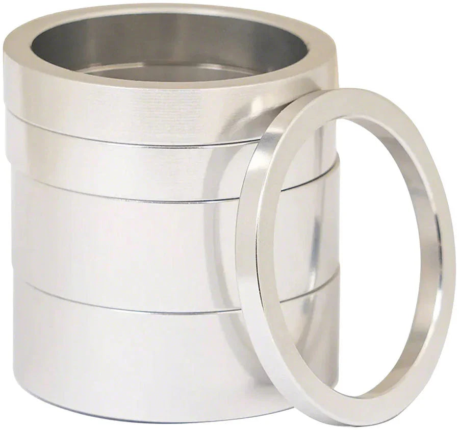 Headset Spacer Kit 2 - Alloy 1-1/8" Silver - Bicycle Warehouse