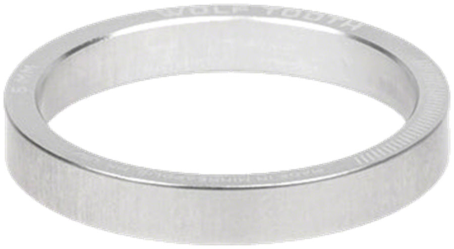 Headset Spacer - 5mm Raw Silver 1 pc. - Bicycle Warehouse