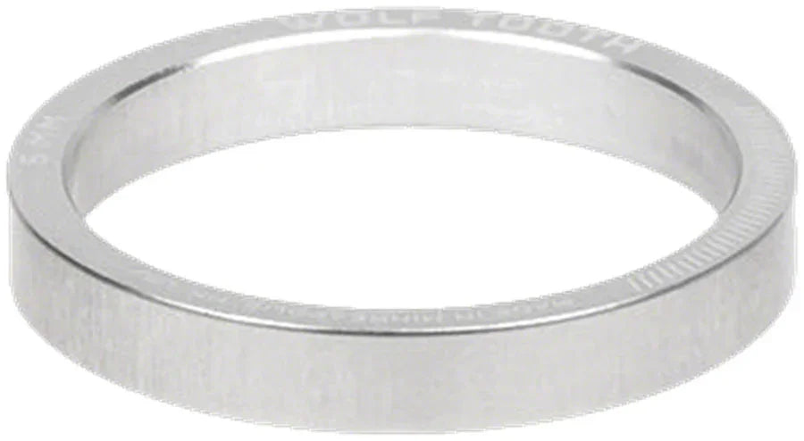Headset Spacer - 5mm Raw Silver 1 pc. - Bicycle Warehouse