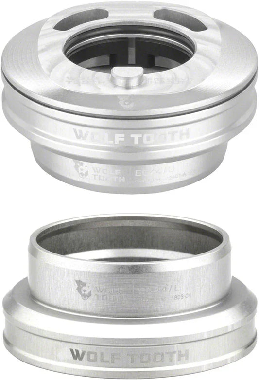 Premium Internal Headset - EC44 Upper / EC44 Lower For Enve In-Route System Only Raw Silver - Bicycle Warehouse
