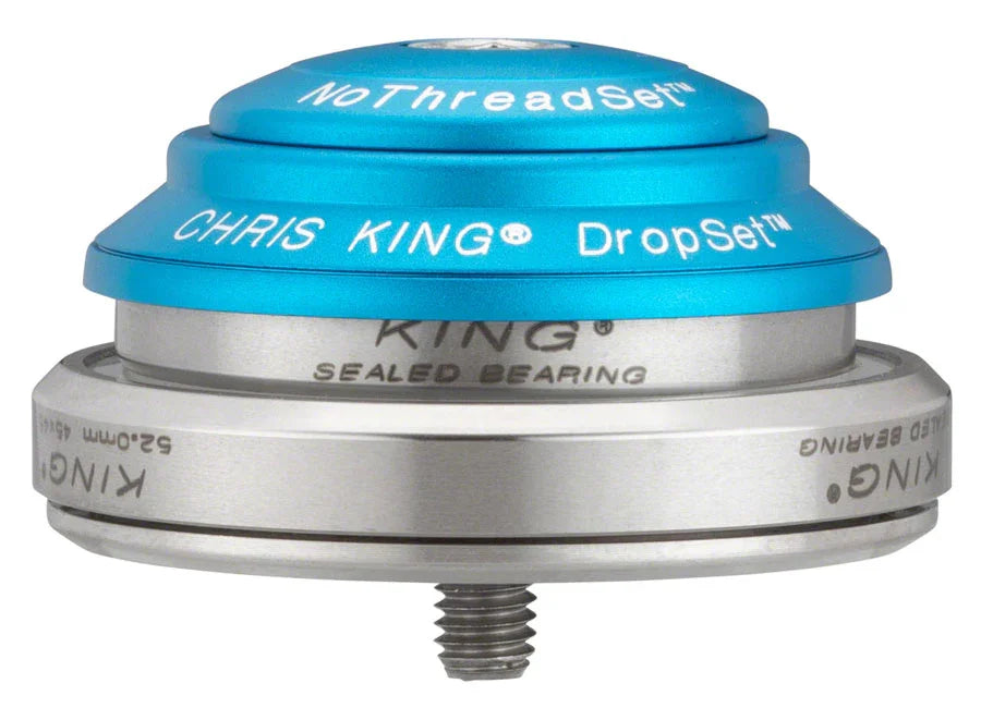 DropSet 2 Headset - 1-1/8 - 1.5" 42/52mm 45 Deg Matte Turquoise - Bicycle Warehouse