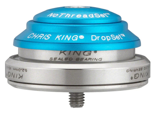 DropSet 2 Headset - 1-1/8 - 1.5" 42/52mm 45 Deg Matte Turquoise - Bicycle Warehouse
