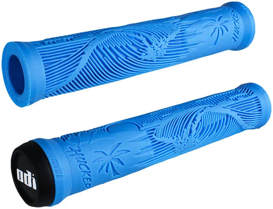 Hucker Grips - Blue Flangeless - Bicycle Warehouse