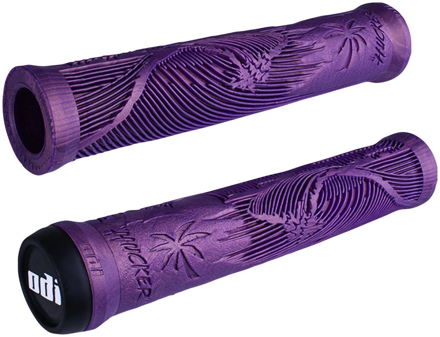 Hucker Grips - Iridescent Purple Flangeless - Bicycle Warehouse