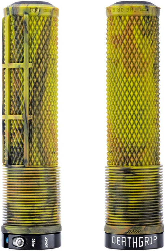 DeathGrip 2 Flangeless Grips - Thin Lock-On Camo - Bicycle Warehouse