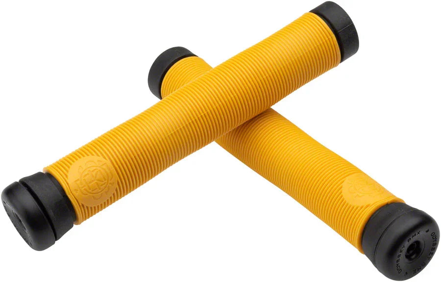 Warnin Grips - 165mm Black/Mustard - Bicycle Warehouse