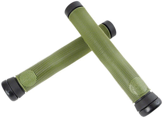Warnin Grips - Black/Army Green - Bicycle Warehouse