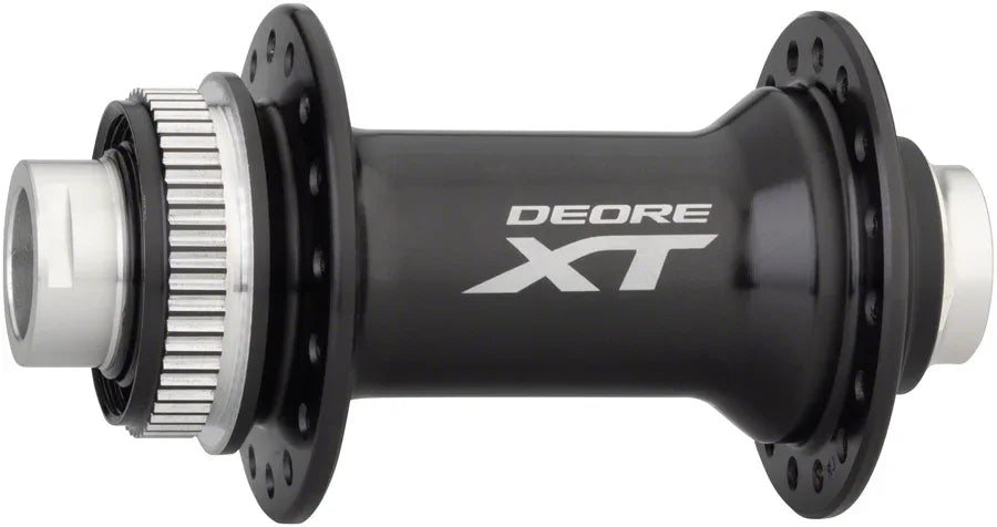 XT HB-M8010 Front Hub - 15 x 100mm Center-Lock BLK 32h Without Lockring - Bicycle Warehouse