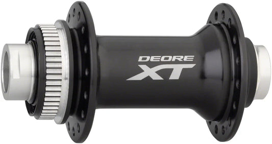 XT HB-M8010 Front Hub - 15 x 100mm Center-Lock BLK 32h Without Lockring - Bicycle Warehouse