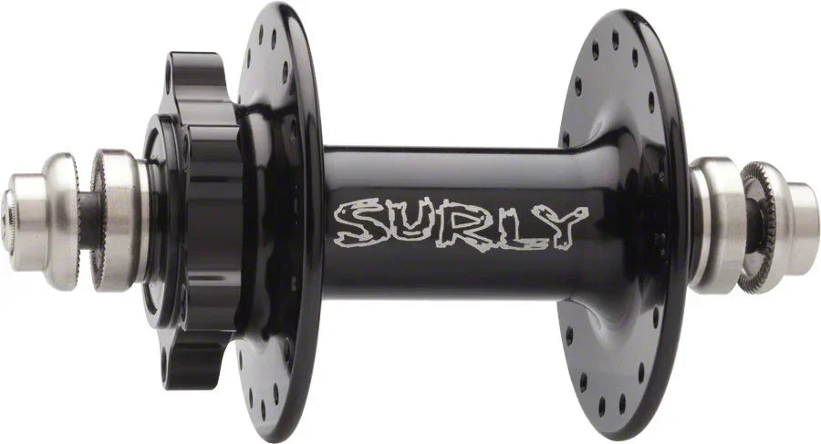 Ultra New Disc Front Hub - QR x 100mm 6-Bolt Black 32h - Bicycle Warehouse
